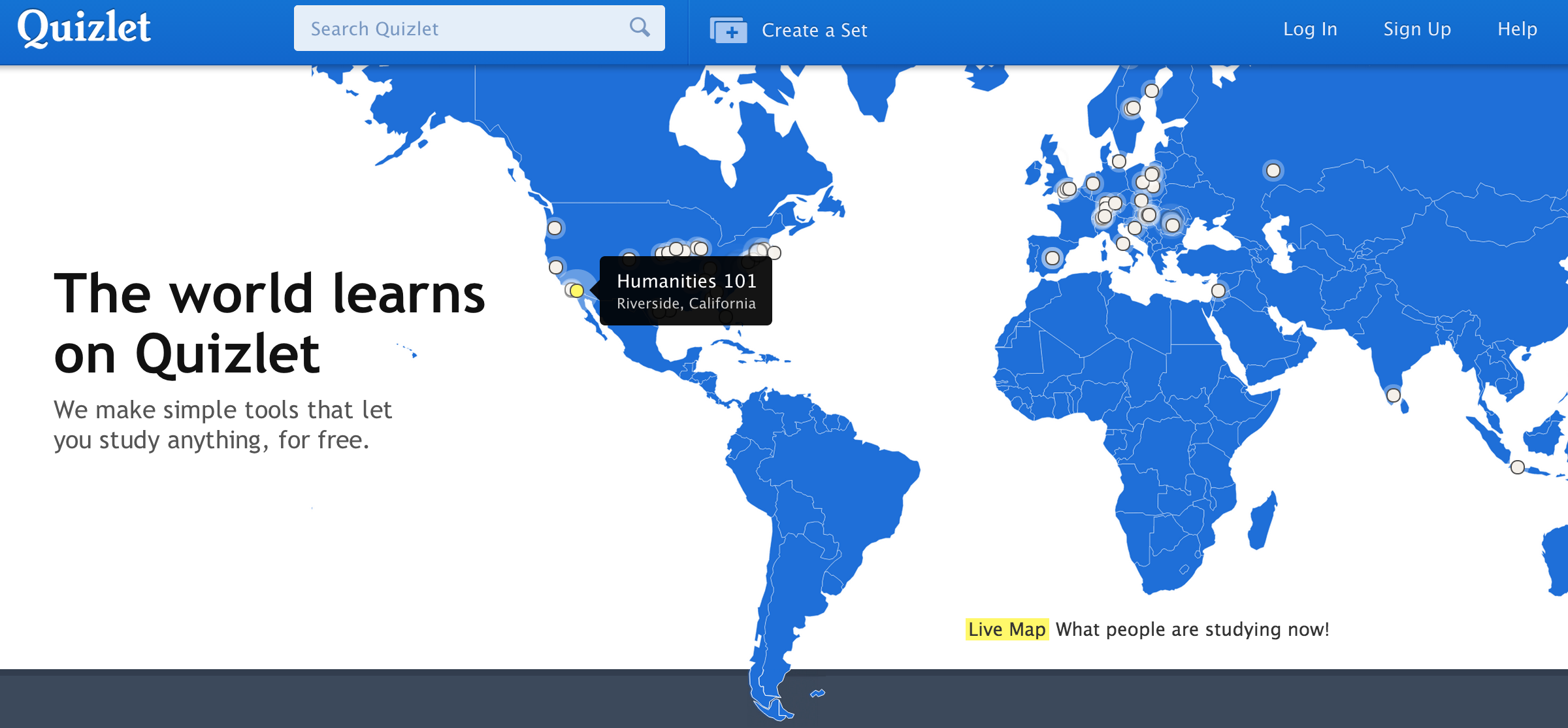 The world learns with quizlet