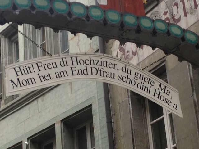 Sign in Swiss German
