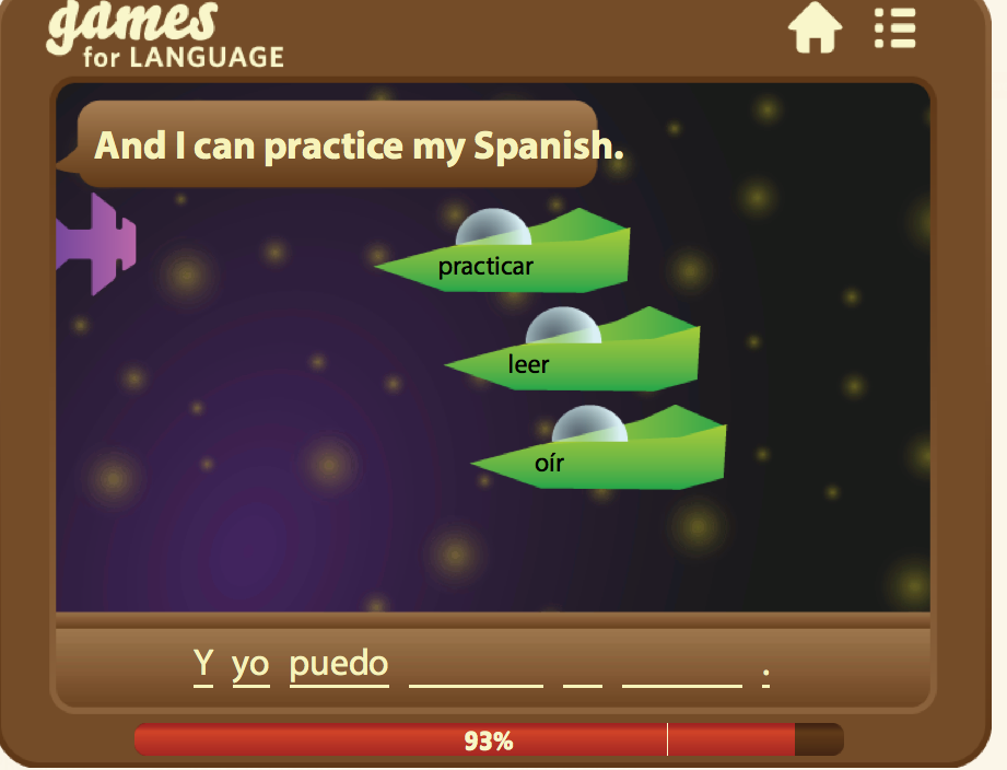 Gamesfrolanguage.com language games: Shoot Out